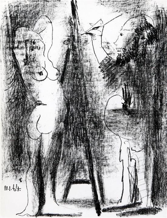 After Picasso Le Peintre et Son Modele, 10 x 7.5in.